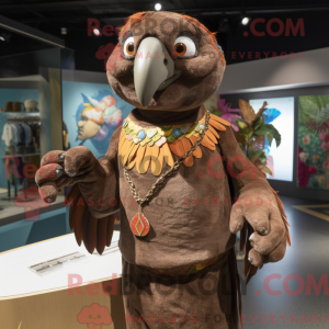 Mascot character of a Brown...