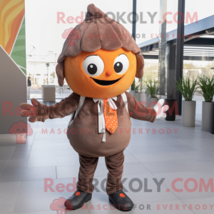 Mascot character of a Brown...