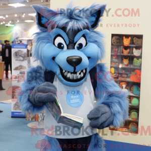 Maskottchen eines blauen...