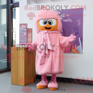 Maskotkarakter af en Pink...