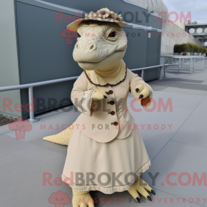 Mascot character of a Beige...