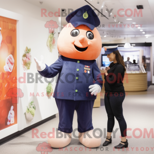 Mascot character of a Peach...