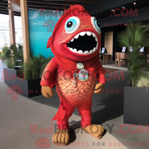 Maskot karakter af en Red...