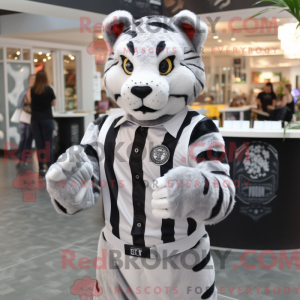 Maskottchen eines silbernen...