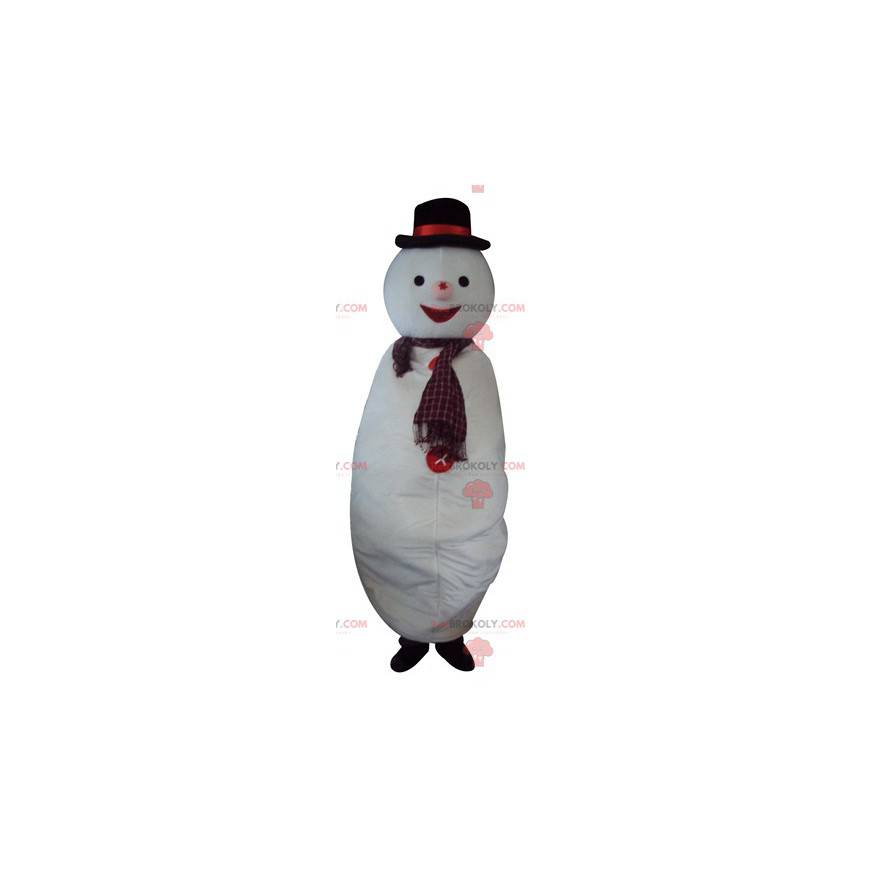 Giant white snowman mascot - Redbrokoly.com
