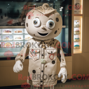 Maskot-karakter av en Tan...