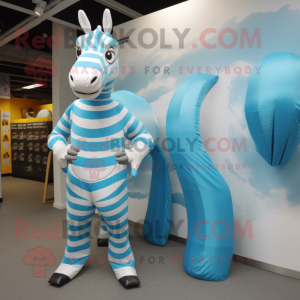 Sky Blue Quagga maskot...