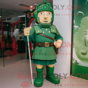 Mascot character of a Green...