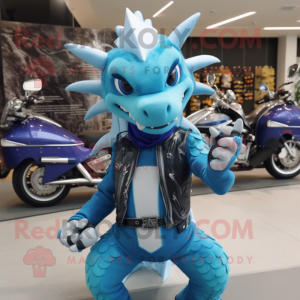 Sky Blue Dragon mascotte...