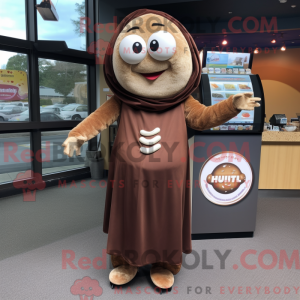 Mascot character of a Brown...