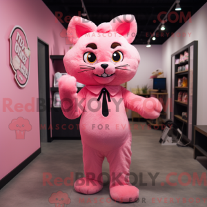 Mascot character of a Pink...