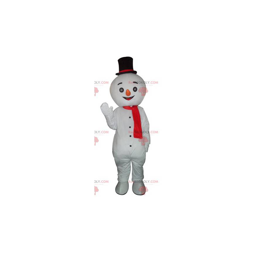 Mascota de muñeco de nieve gigante y sonriente - Redbrokoly.com