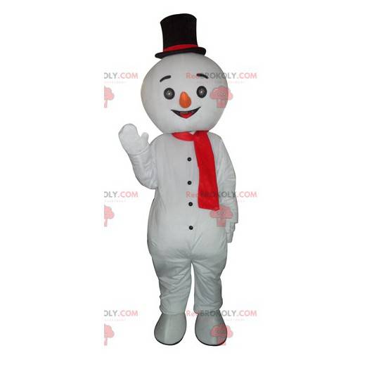 Mascota de muñeco de nieve gigante y sonriente - Redbrokoly.com