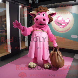 Mascot character of a Pink...