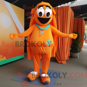 Maskotfigur af en Orange...