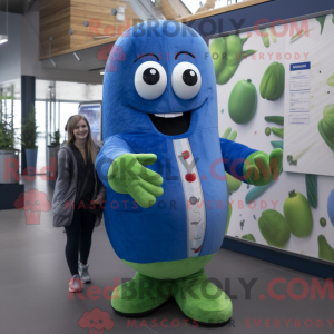 Mascot character of a Blue...