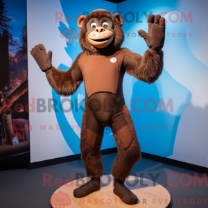 Mascot character of a Brown...