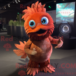 Personaje mascota de un pez...