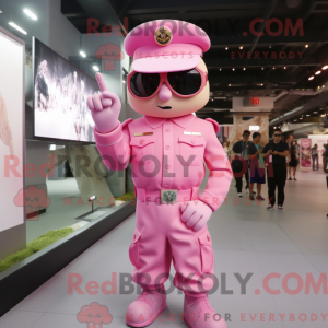 Mascot character of a Pink...