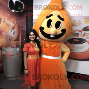 Mascot character of a Peach...