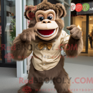 Mascot character of a Tan...