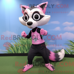 Maskotkarakter af en Pink...
