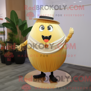 Mascot character of a Beige...