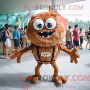 Mascot character of a Brown...