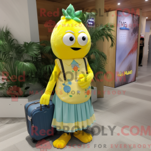 Maskot postava citronu...
