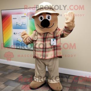 Mascot character of a Tan...