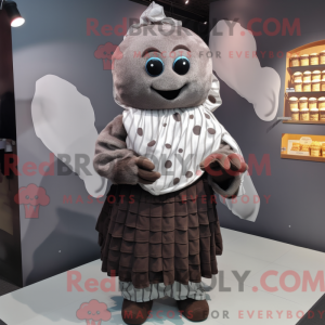 Maskot karakter av en grå...