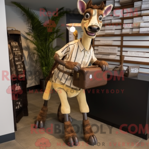 Mascot character of a Tan...