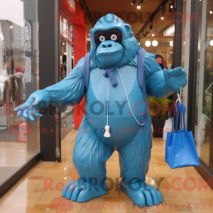 Maskottchen eines blauen...