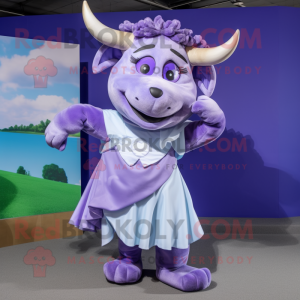 Lavendel Bull maskot drakt...