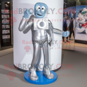Silver Bracelet mascot costume character dressed with a Bootcut Jeans and Clutch bags