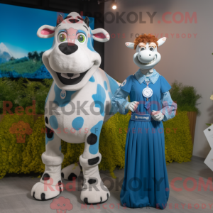 Maskottchen einer blauen...