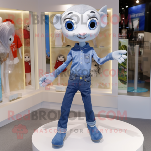 Silver Bracelet mascot costume character dressed with a Bootcut Jeans and Clutch bags