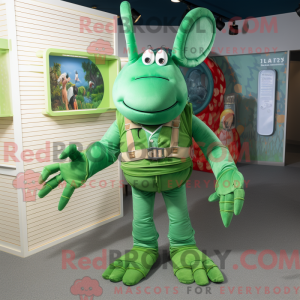 Mascot character of a Green...