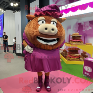 Postava maskota purpurového...