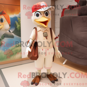 Mascot character of a Beige...