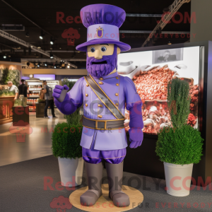 Maskotfigur af en lavendel...
