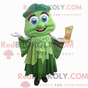 Mascot character of a Green...