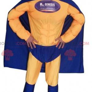 Superhero costume in blue and yellow outfit - Redbrokoly.com