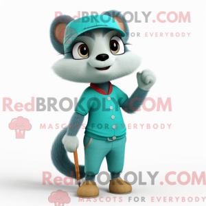 Mascot character of a Teal...