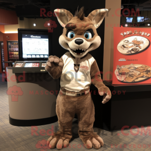 Mascot character of a Brown...