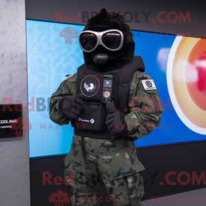 Mascot character of a Black...