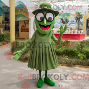 Maskotfigur af en Olive...