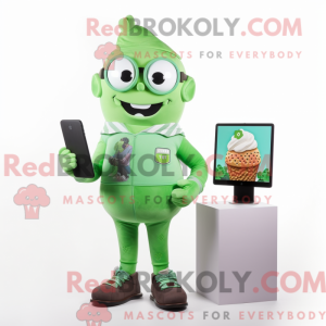 Mascot character of a Green...