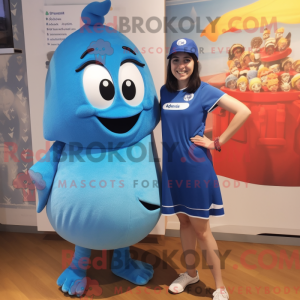Mascot character of a Blue...