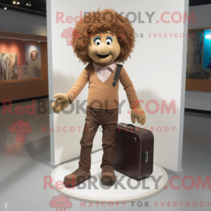 Mascot karakter van bruine...